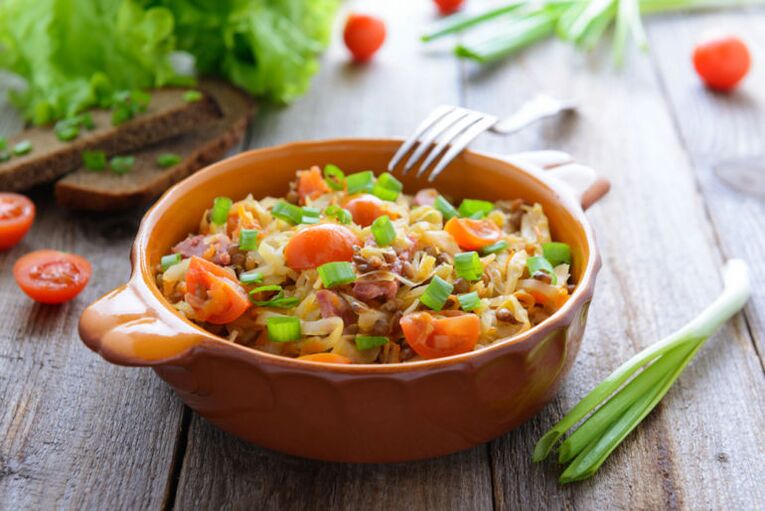 While observing a diet, it is allowed to prepare a stew of chopped vegetables