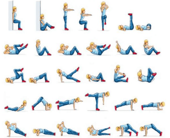 Exercises Losing weight at home